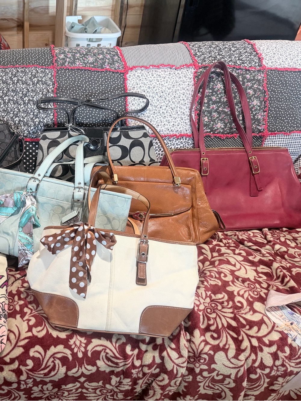 Coach bundle of 5. All in good shape with normal wear. No cracking or tears.